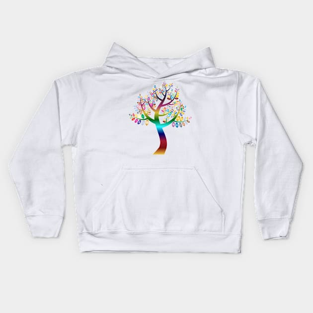 Tree of Life in multiple colours Kids Hoodie by Montanescu